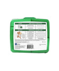 Curad compact first aid kit, green, 75 items, back view