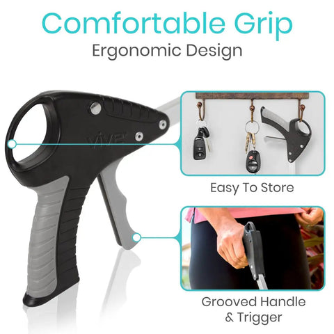 32 Inch Suction Cup Grabber Reacher 2 Pack Heavy Duty Pickup Tool For Seniors And Elderly Long Reach Extension Arm Claw For Trash Litter Cans Pinecones And More