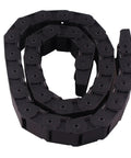 1M Open One Side Plastic Cable Drag Chain For CNC Machines 18 X 25mm Internal 23 X 35mm External Black Wire Carrier coiled