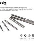 1/8 Inch Straight Router Bits Set For DIY Woodworkers And CNC Milling With 2 Flutes Double Edged Cutters, Includes 1.0mm 1.5mm 2.0mm 2.5mm 3.175mm Shanks, Tungsten Steel Bits Pro Grade For MDF PVC Acrylic Carving, Grooving, Slotting.