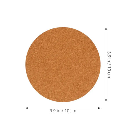 Round Cork Plant Coasters 4 Pack Absorbent No Fuss Easy Care Pot Pads For Plants And Drinks Great For Garden Patio Kitchen And DIY Crafts Brown Table Saver That Absorbs Moisture Prevents Scratches And Stains. 3.9 in round cork coaster, 10 cm