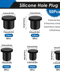 16 Size Assorted Solid Rubber Stopper Plus Flexible Silicone Hole Plug Kit For Bath And Kitchen Drain Sealing Plugs Waterproof Grommet Set With Durable Sealants. 5 silicone plugs, 4.3mm to 9.5mm sizes