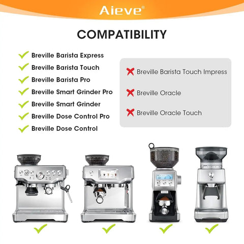 Image showing compatibility chart for Silicone Bellow Replacement For Breville Barista Express And Compatible Espresso Machines.