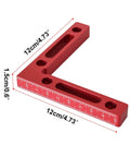 Aluminum Alloy 90 Degree Positioning Square Right Angle Clamp For Woodworking, 4.7 By 4.7 Inch Corner Tool in anodized red finish