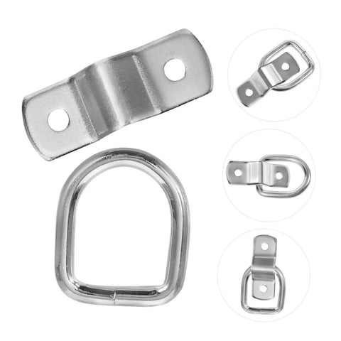 Bomb Proof D Ring Tie Down Anchor Rings For Car Floor Mount Zinc Plated Carbon Steel lashing hardware with mounting plates.