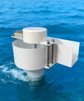 Axial Flow Hydroelectric Generator For 12-24V Systems, 150W Water Turbine Power floating in water, compact design.