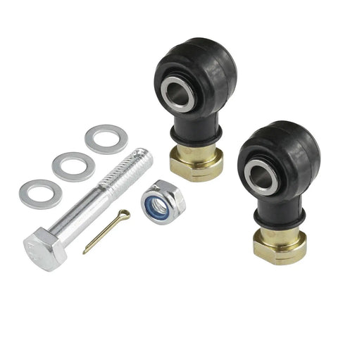 Tie Rod End Kit For Sportsman 400 HO 4X4 2008 2014 ATV Beefed Up Steering Linkage For Smooth Handling On Rough Terrain Durable Steel Built Aftermarket Replacement, two tie rod ends with bolt and washers