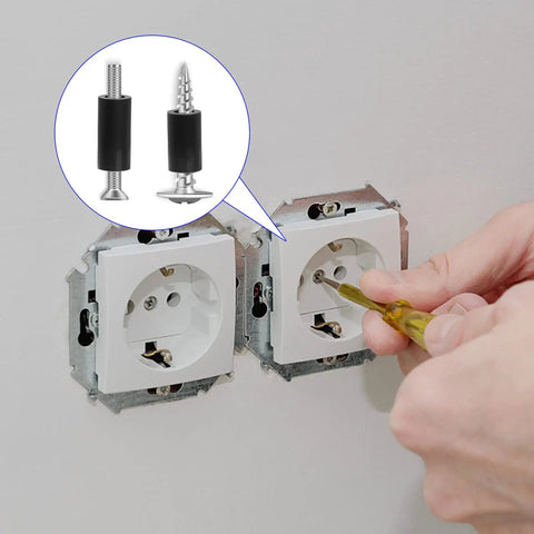 Nylon Outlet Spacer Kit For Electrical Sockets Round Unthreaded Spacers Compatible With M3 And M4 Screws Black Stabilizers