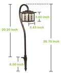 Low Voltage Pathway Lights 4 Pack EZ Install With 3W 185LM LED Landscape Lighting, Oil Rubbed Bronze Outdoor Path Lights dimensions