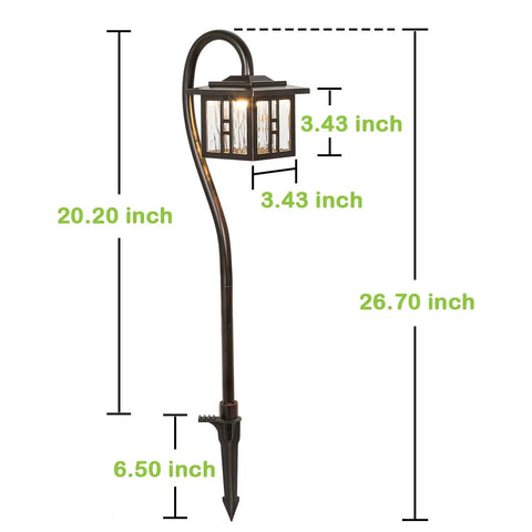Low Voltage Pathway Lights 4 Pack EZ Install With 3W 185LM LED Landscape Lighting, Oil Rubbed Bronze Outdoor Path Lights dimensions
