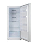 14 Cu Ft Convertible Upright Freezer And Refrigerator In Warm White Panel Featuring Hassle Free Mode Switch, spacious interior and shelves.