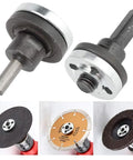 Pro Grade Drill To Angle Grinder Converter Kit With 6mm And 10mm Arbor Mandrels, Includes 2 Spanner Wrenches, 3 Flange Nut Set