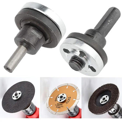 Pro Grade Drill To Angle Grinder Converter Kit With 6mm And 10mm Arbor Mandrels, Includes 2 Spanner Wrenches, 3 Flange Nut Set