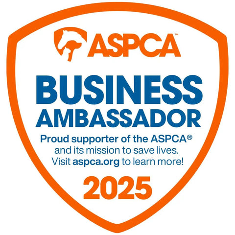ASPCA Business Ambassador 2025 badge, supporting animal welfare and community engagement initiatives.