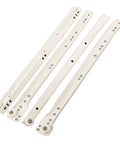 Heavy Duty Drawer Slides 10 Inch Thickening Cabinet Rails For Computer Tables And Furniture Keyboard Roller Pulley Drawer Track Slides 2 Pcs Smooth Quiet Glide Household Cabinet Hardware, set of four white metal slides