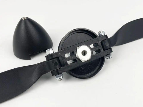 RC Folding Propeller 9x5 With Hub And Spinner Cap For RC Planes And Drones, 4.0 Millimeter Motor Shaft Diameter, 38x35 Hub