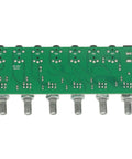 Back view of Six Channel Stereo Mixer Audio Distributor With Independent Volume Control For Your Home Studio Setup circuitry.