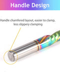 Dope Up Down Compression Spiral Router Bit For Wood Engraving And Grooving One Quarter Inch Shank Two Flute DLC Coated End Mill