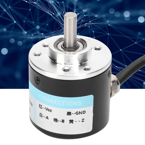 6mm Shaft Incremental Rotary Encoder, 24V DC, ABZ Three-Phase Outputs, 1000B And 1024B Line Resolutions, Compact, Rugged Lightweight Sensor For Industrial Automation And Smooth Motion Control, metal body