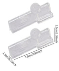 2X Clear Milk Carton Sealing Clips Keep Boxed Drinks Fresh And Prevent Messy Spills In Dorms, Studios, And Kitchens. Size: 7.5cm by 1.3cm.