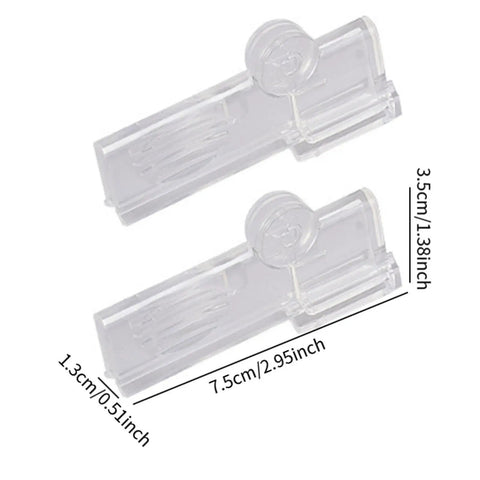 2X Clear Milk Carton Sealing Clips Keep Boxed Drinks Fresh And Prevent Messy Spills In Dorms, Studios, And Kitchens. Size: 7.5cm by 1.3cm.