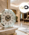 Quartz Clock Washer Kit For DIY Wall Clocks With 30 Sets Includes Nuts Rubber Washers And Fittings displayed in a luxurious lobby