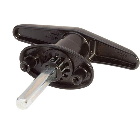 Locking T Handle Kit With Keyed Alike J327 Two Keys Complete Set For Cabinets, Drawers, And Boxes - zinc die cast, black finish
