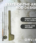 Beginner Fly Rod Outfit For Young Anglers 9 Foot 5 Weight 4 Piece Rod With Reel Line Backing And Leader Olive Ready To Fish