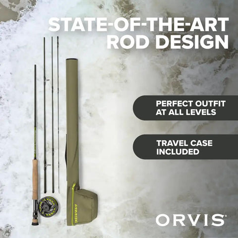 Beginner Fly Rod Outfit For Young Anglers 9 Foot 5 Weight 4 Piece Rod With Reel Line Backing And Leader Olive Ready To Fish
