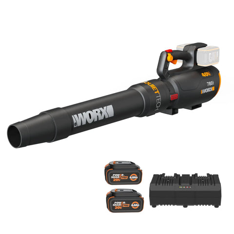 Cordless Leaf Blower With 780 CFM Air Volume And 190 MPH Air Speed Brushless Motor Gas Like Power Quiet 57 DB 40V Battery Powered