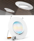 5 To 6 Inch LED Can Light Retrofit Recessed Gimbal Downlight With Easy Install Adjustable Tilt, 800 Lumen, 12 Watt Equal 60W