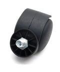 Smooth Sailing Office Chair Wheels Replacement 2 Inch Twin Wheel Caster Set Of 5 With 10mm Threaded Stem showing a single swivel caster.