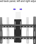 Widened back panel showing left and right adjustments for Badass Electric TV Lifter And Height Adjustable Monitor Arm.