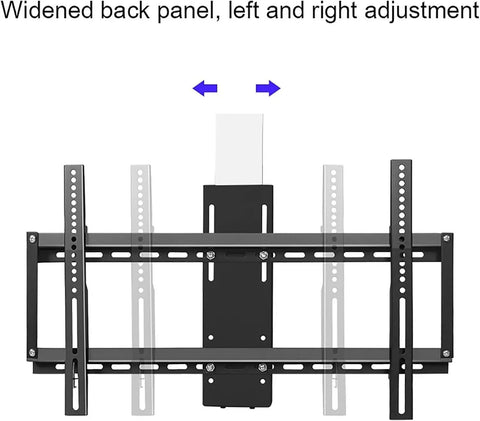 Widened back panel showing left and right adjustments for Badass Electric TV Lifter And Height Adjustable Monitor Arm.