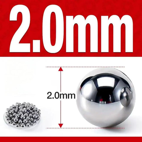 2mm chrome steel bearing ball, precision grade G25, in a 1000-pack, AISI 52100 material for machinery, motorcycles, and bicycles