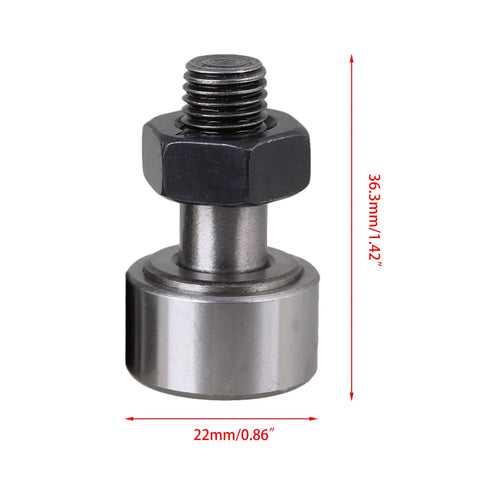 Rock Solid 22Mm Stud Type Track Cam Follower Roller Bearing With M10 Male Thread Heavy Duty Bearing Steel For High Load Applications Built Tough And Hella Durable For Industrial Projects