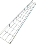 Bulk Pack Cable Tray 10 Feet Long By 6 Inches Wide By 2 Inches High Wire Mesh Cable Management Rack Organizer Basket Pro Grade Zinc Plated Steel NEC Approved For Network And Fiber Optic Cabling 90 Piece Set, zinc-plated steel wire mesh tray