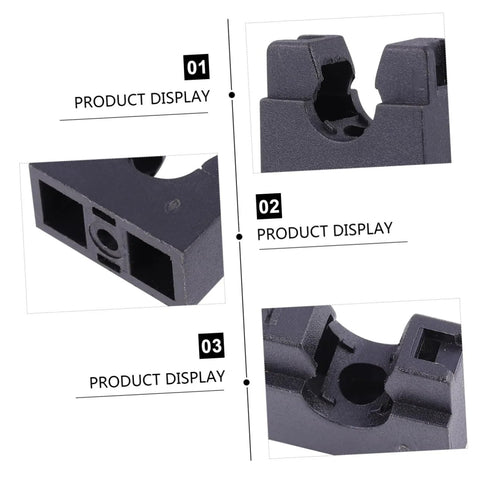 WOONEKY hose holder deep cradle plastic pipe bracket, set of 10 for aquarium tubing, black
