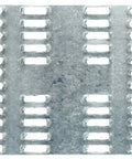 Superior Galvanized Mending Plates For Nail Free Wood To Wood Repairs 200 Pack 3X6 Inch Hammer Push Prong Connectors close-up image.