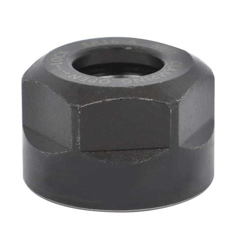 Solid 5 Pack Of Er16-A Collet Nuts For Cnc Milling Machine Clamps, Hardened Steel Clamp Holder close-up view of a collet nut.