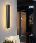 Three Color Change Outdoor Wall Light LED 12W Black Metal Sconce With Acrylic Lens Waterproof Exterior Lighting Fixture