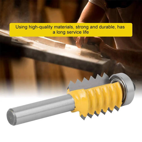 Solid Wave Type 8-Shank Woodworking Cutter Rail And Stile Router Bit With Carbide Milling Knives for chipless cutting and durability.