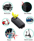Three Pack Wireless Bike Alarm Anti Theft Burglar Sensor With 113dB Loud Siren IP65 Waterproof Vibration Detection Reduces False Alarms Ideal For Motorcycle Scooter Bicycle Trailer Car And Electric Bike, black unit