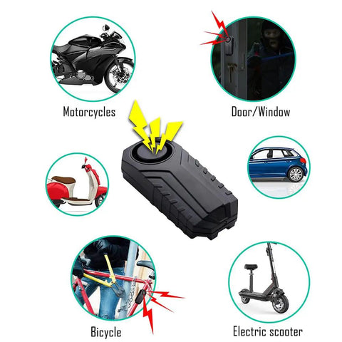 Three Pack Wireless Bike Alarm Anti Theft Burglar Sensor With 113dB Loud Siren IP65 Waterproof Vibration Detection Reduces False Alarms Ideal For Motorcycle Scooter Bicycle Trailer Car And Electric Bike, black unit