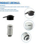 Air Jet Valve And Cap Replacement For Above Ground Pool Inlet OEM Part 12363 12373, showing black cap and white valve detail
