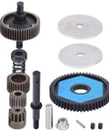 Spur Gear Set With Motor Gear For Axial SCX10 And SCX10 II 90046 90047 RC Car Transmission Gears Beefed Up Upgrade Kit High Strength Steel Hard Anodized Finish Durable RC Model Car Accessories parts laid out