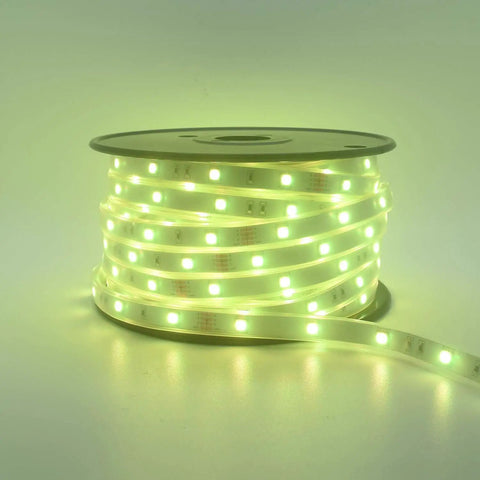 Coiled 70ft Waterproof 24V RGB LED Strip Lights With WiFi App Control And Alexa Voice Music Sync Dimmable Color Changing for ambient use