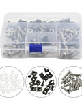 Complete Fairing Bolt Kit For ZX6R 636 ZX6RR Sportbike Track Pack 155 Piece Stainless Steel Hardware Set with organizer case