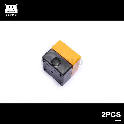 Side view of Red Mushroom Emergency Stop Push Button Switch 22mm CNC DPST Latching E Stop with box