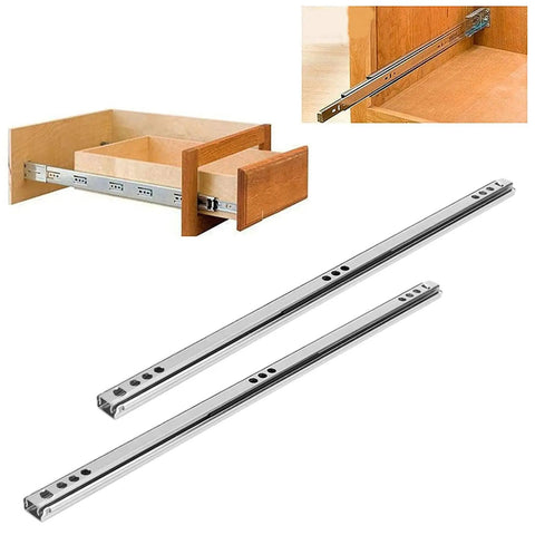 Soft Close 14 Inch Drawer Slides Full Extension Ball Bearing Runners For Cabinets Heavy Duty Steel Mount Rails shown installed